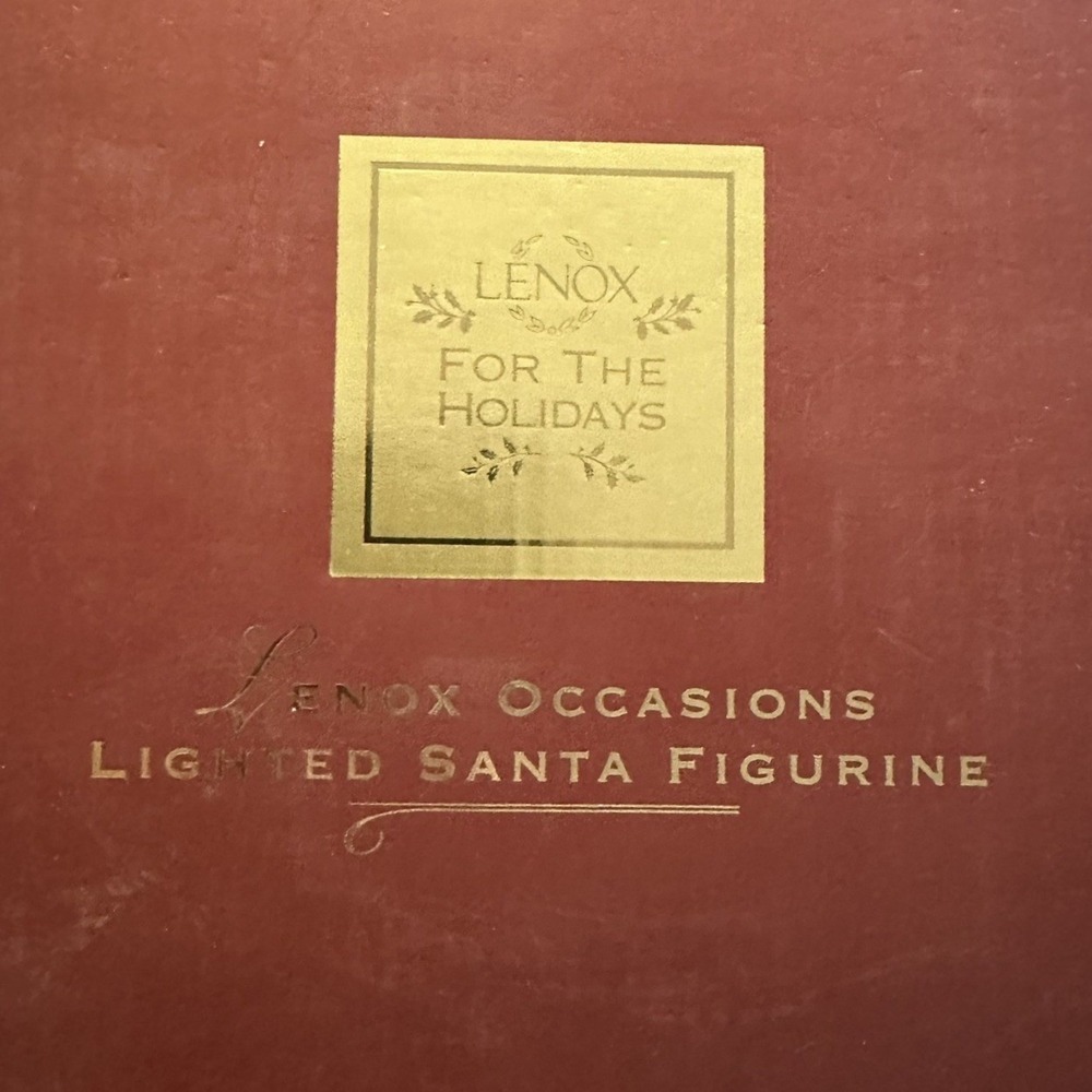 Vintage Lenox Occasions Lighted Santa Figurine 2003 Christmas Fine 6238257 Ivory - Picture 5 of 15